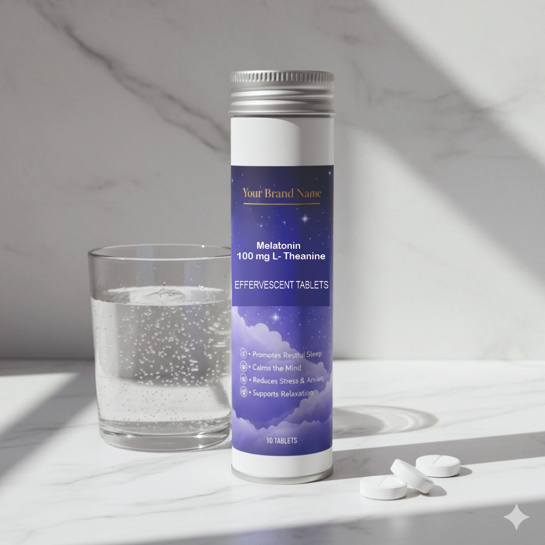 Melatonin 100 mg L Theanine  EFFERVESCENT TABLETS